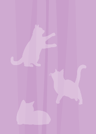 Cat and cat...on light purple