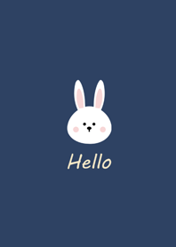 極簡約˙兔兔(深藍色)