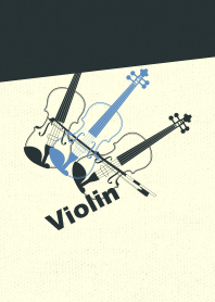 Violin 3clr Pale pastel blue