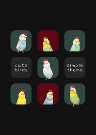 BIRDS - Budgerigar 01 - CHRISTMAS