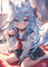 จิ้งจอกสาวที่ทำตัวเหมือนแมว❤