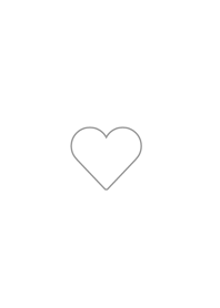 simple heart icon | white gray