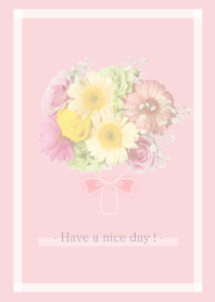 -Flowers and hearts- Pink -18-