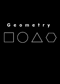 white Geometry & Black background