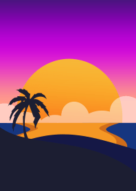 Paradise sunset beach