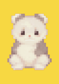 Panda Pixel Art Theme  Yellow 01