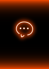 Simple neon icon : black orange