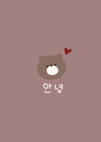 Rabbit. Dull pink. Korean.