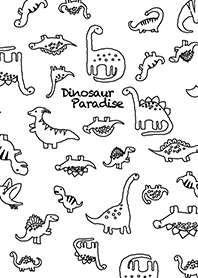 Dinosaur Paradise 03 White