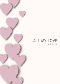 ALL MY LOVE-DUSKY PINK HEART 28