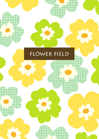 flower field-green and yellow