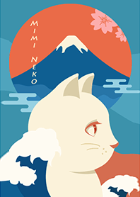 Cute Cat Mimi Neko Blue