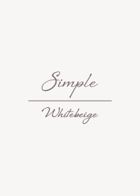 Simple Cursive Theme White beige