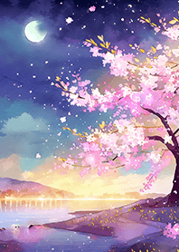 Beautiful night cherry blossoms#957