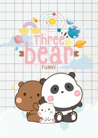 Bear Funny Galaxy White