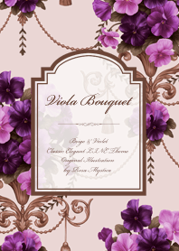 Viola Bouquet / Beige & Violet