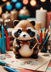 HAPPY RACCOON DOG/study luck