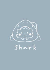 Hedgehog and Shark -blue-