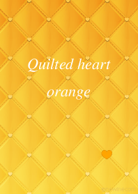 Quilted heart orange
