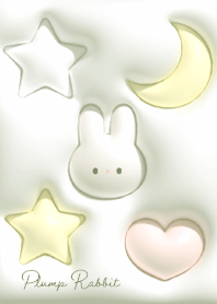 green Fluffy moon and rabbit 07_2