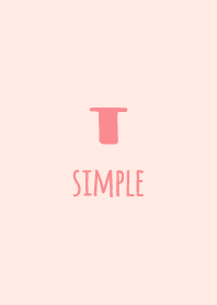 シンプルイニシャル-T＊ミルキーピンク