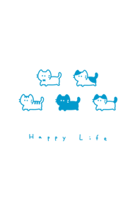 แมว | blue white yellow