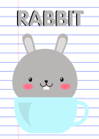 Simple Cute Gray Rabbit Theme Vr.2