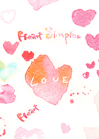 Heart Simple Love watercolor
