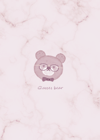 Bear with ribbon and glasses lavender04