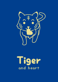 Tiger & heart Ink blue