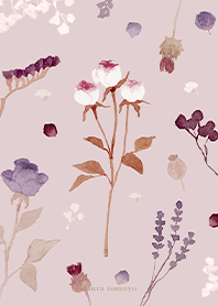 秋めく薔薇の紫ブーケ