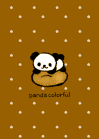 Panda colorful Brown Polka dots j