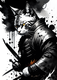 Ink wash cat samurai 4cb728