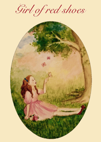 Girl of red shoes