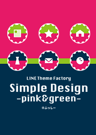 simple design -pink&green-