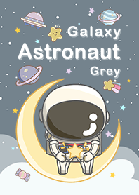 misty cat-moon astronaut galaxy grey