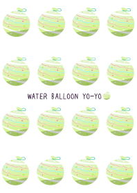 YELLOW GREEN WATER BALLOON YO-YO-WHITE