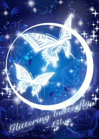Glittering butterfly Blue