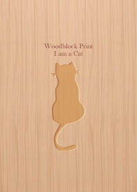 Woodblock Print Cat 11