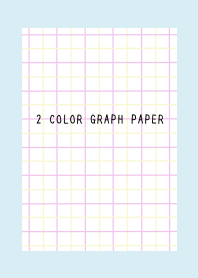 2 COLOR GRAPH PAPER/PINK&YEL/LIGHT BL/YE