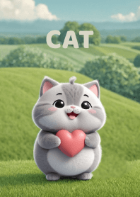 I Love Cute Grey Cat -Theme