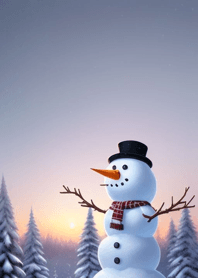 冬の雪だるま d97660