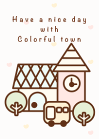 Cute pastel town