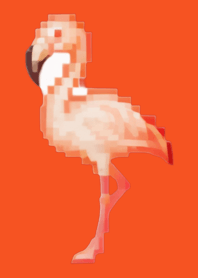 Flamingo Pixel Art Tema Vermelho 05