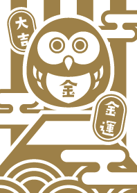 LUCKY OWL & Mt.Fuji / GOLD