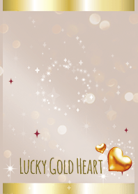 ボルドー/恋愛と金運UP 金色ハート