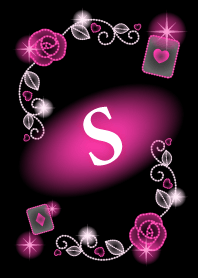 S-Initial- Pink Rose Illumination