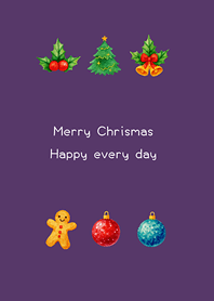 可愛聖誕節小物(深紫色)