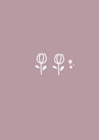 Dull pink and stylish tulips.
