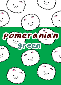 pomeranian dog theme4 green